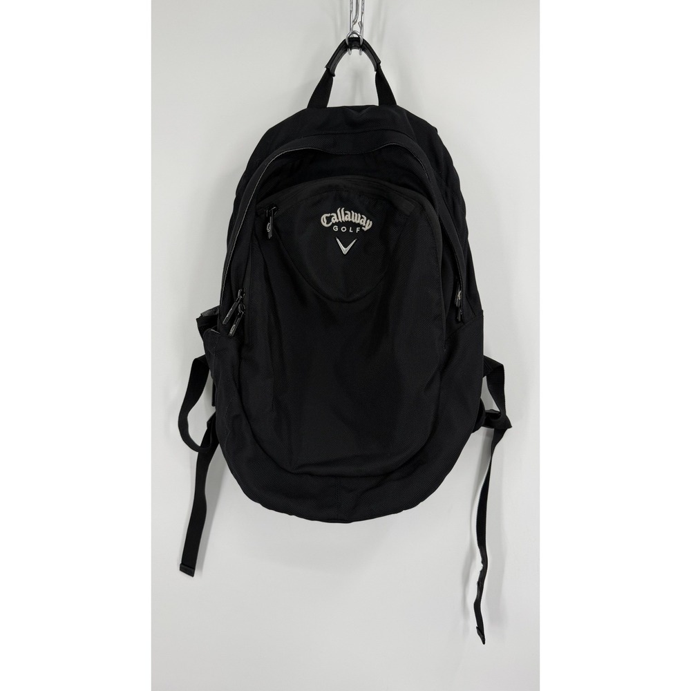 Callaway Golf Backpack Black Nylon Multi Pocket Travel Sport Bag